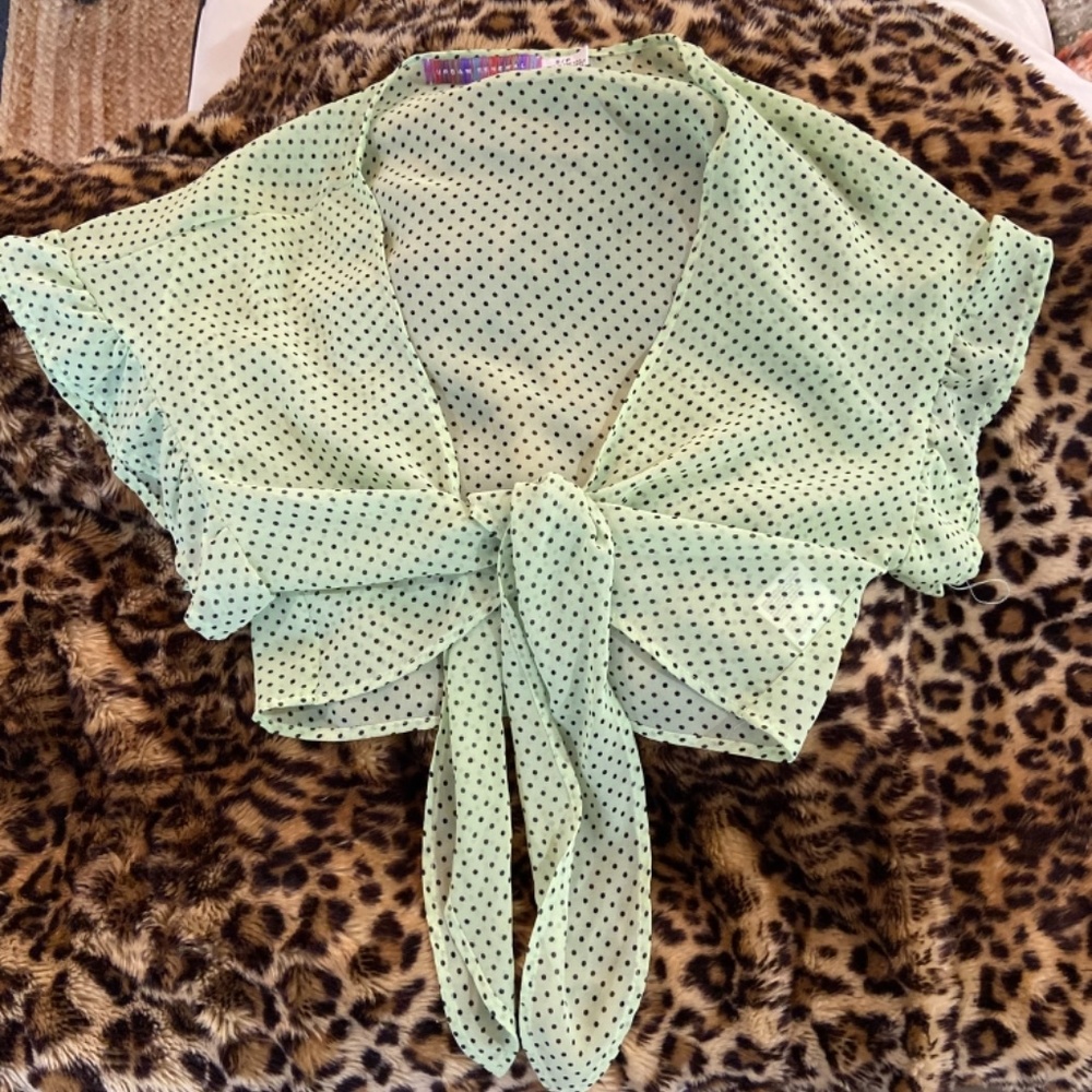 Urban Outfitters Green Top/Bathing Suit Cover up - Picture 2 of 2